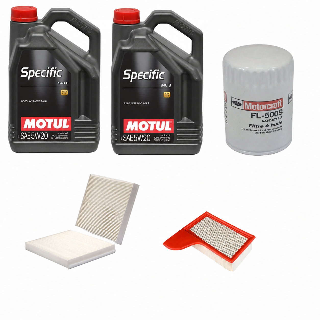 Zestaw MOTUL 5W20 10L+ WSZYSTKIE FILTRY FORD MUSTANG 5.0 18-22