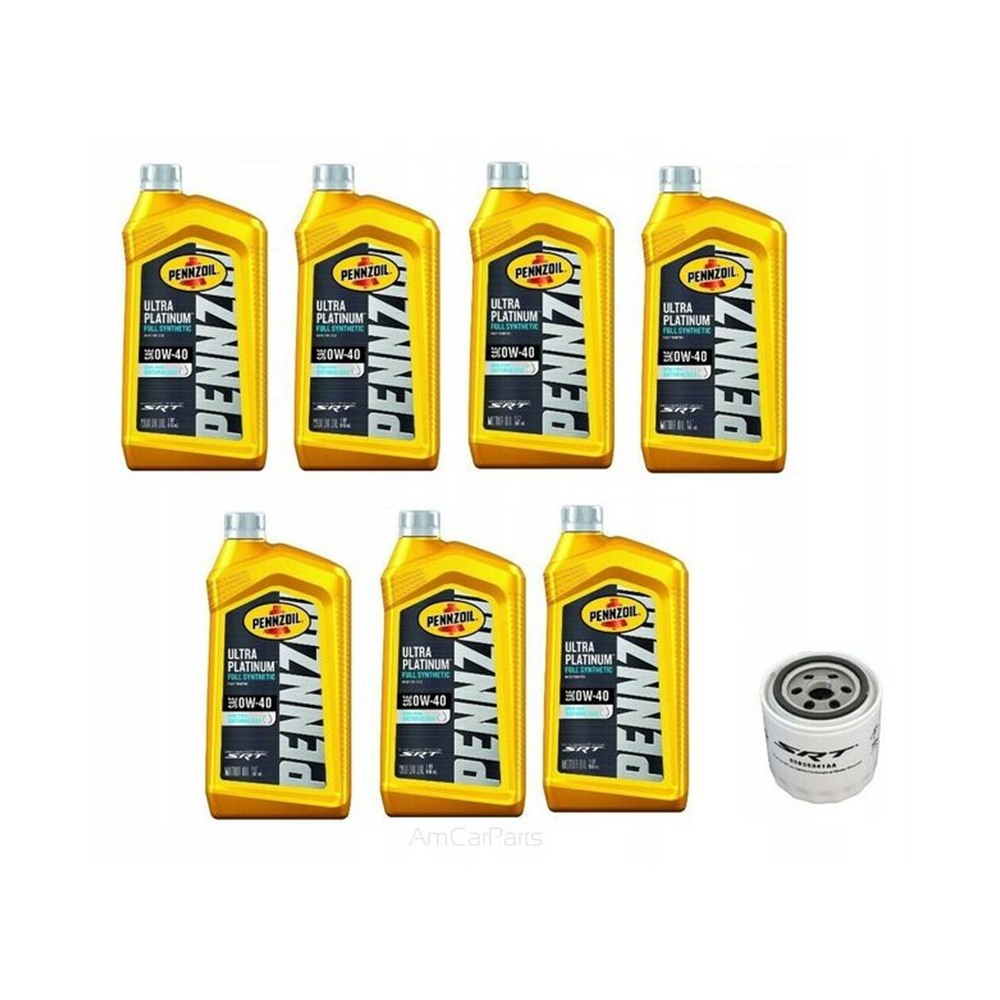 Zestaw Olej PENNZOIL 7 kwart (6,6 litra) 0w40 Ultra Platinum SRT 6.1 6.2 6.4