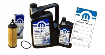 Olej MOPAR 5W20 6L + Filtr MO-349 68191349AB DODGE AVENGER 3.6 V6 2014-