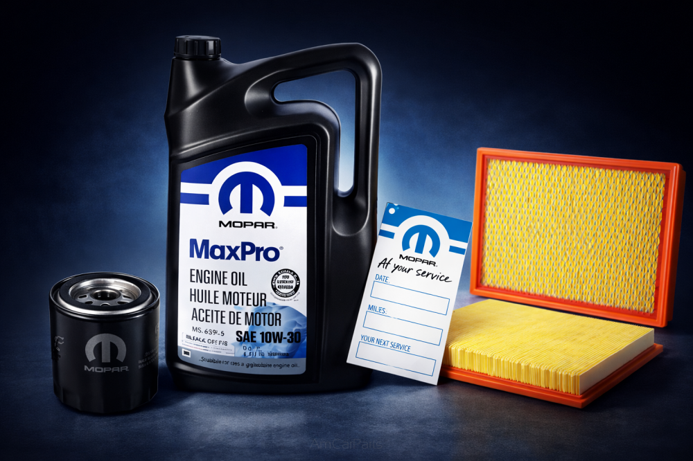 MOPAR 10W30 5L + MO090 + 46213 (MOPAR MaxPro 10W30 5L z filtrami Jeep Grand Cherokee 4.0 L6 1993-1998)