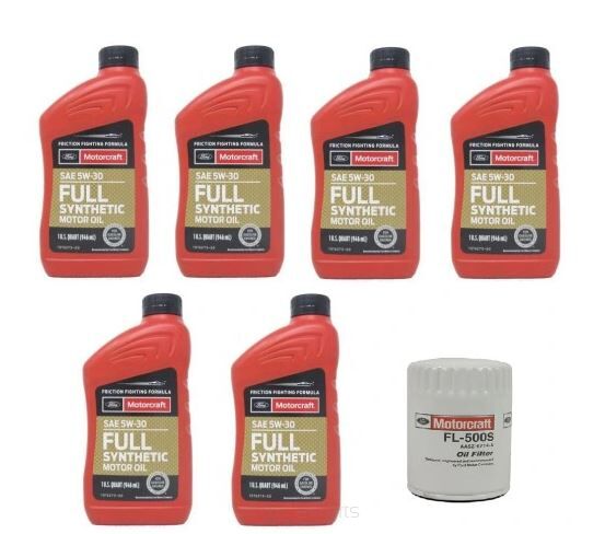 Motorcraft 5W20 Ford Mustang V6 + filtr FL500S