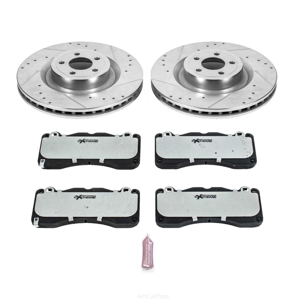 Tarcze i klocki hamulcowe PowerStop Z26 Ford Mustang GT BREMBO [6 tłoczkowe]