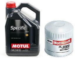 Zestaw MOTUL 5W30 5L + FILTR OLEJU FL820S FORD Mustanga V6 4.0L