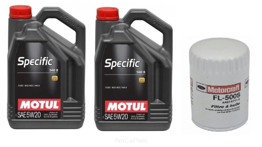 Zestaw MOTUL 5W20 10L+ FILTR FL500S FORD MUSTANG 5.0 18-22