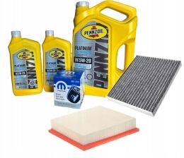 OLEJ SILNIKOWY PENNZOIL 5W20 7LPLATINUM FULL SYNTHETIC + FILTR MOPAR MO-339 + 49756 + 24017