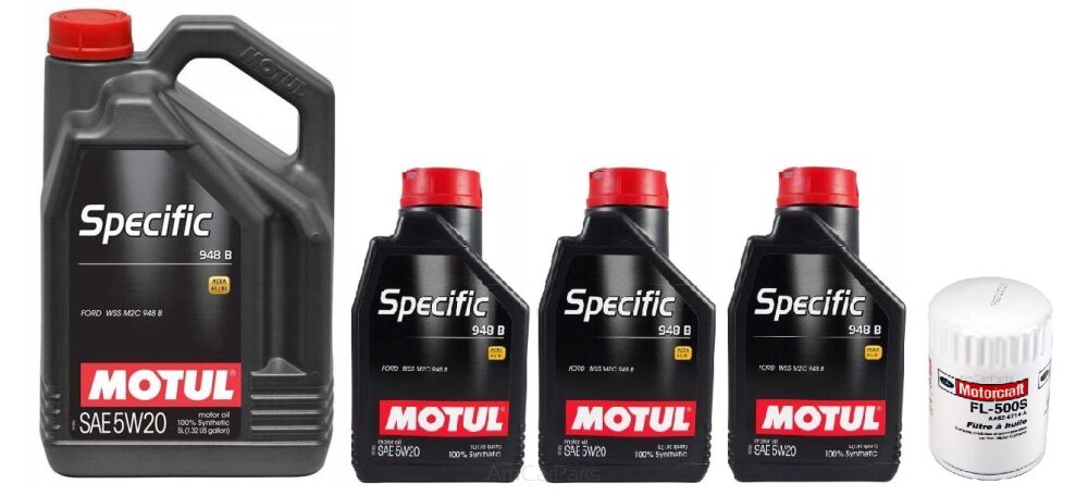 Zestaw MOTUL 5W20 8L+ FILTR FL500S FORD MUSTANG 5.0 11-17