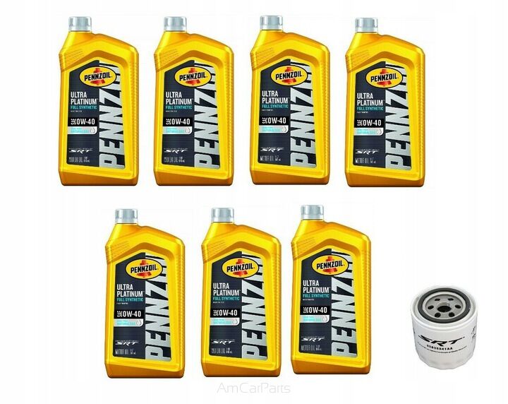 Zestaw Olej PENNZOIL 7 kwart (6,6 litra) 0w40 Ultra Platinum SRT 6.1 6.2 6.4