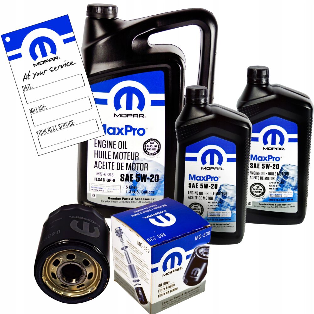 Olej MOPAR 5W20 7L + Filtr MO-339 CHRYSLER RAM
