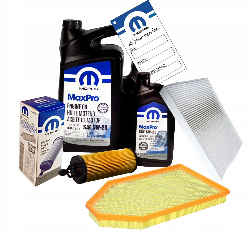 Olej MOPAR 5W20 6L + filtry 3.6 Dodge Charger Challenger 2014-2023