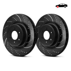 EBC Brakes tarcze hamulcowe nacinane i nawiercane Mustang 2015- EcoBoost/GT BASE 4 tloczkowe [352mm]